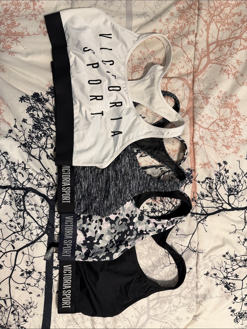 Victoria's Secret Sport 4-Pack Sports Bras - White, Black, Gray, Camo